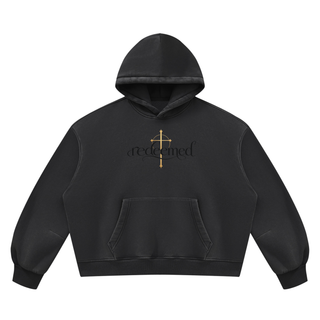 Unisex Vintage Wash Boxy Fleece Hoodie